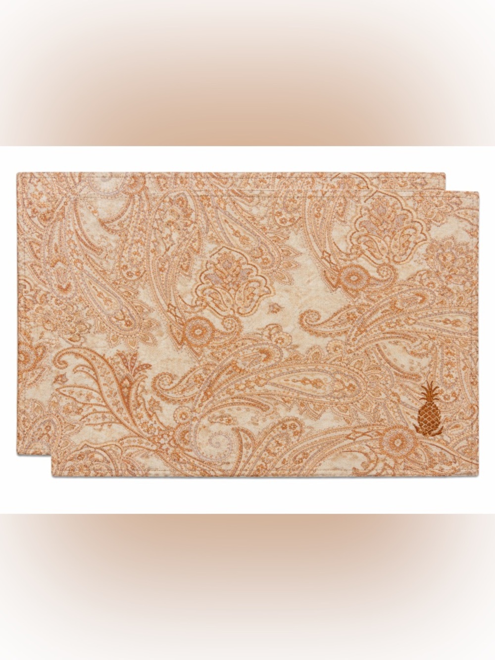 Tommy Bahama Placemats Set 2 Coastal Paisley Table Decor Tropical Dining